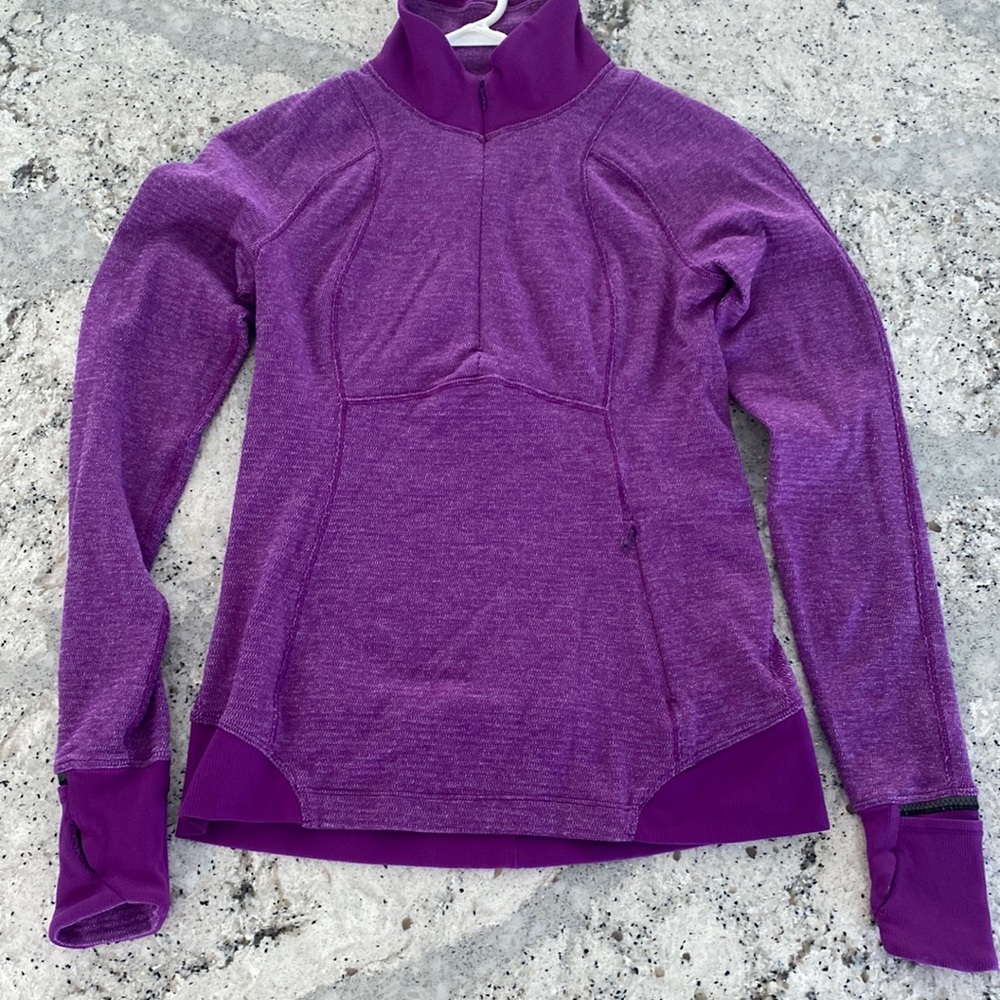 Lu lemon Purple Quarter Zip Sweater